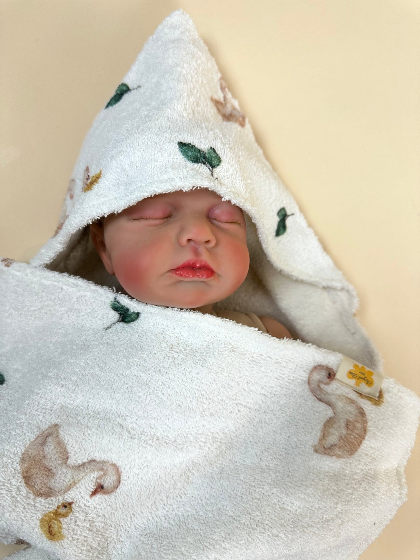 Ducklings Newborn Bath Towel and Wash Cloth