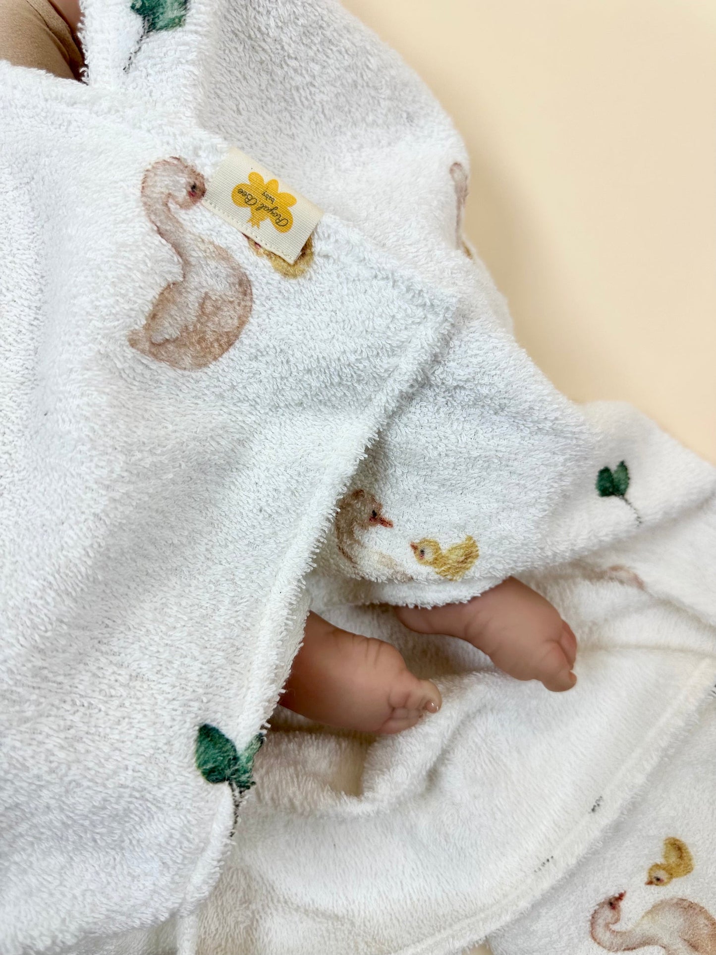 Ducklings Newborn Bath Towel and Wash Cloth