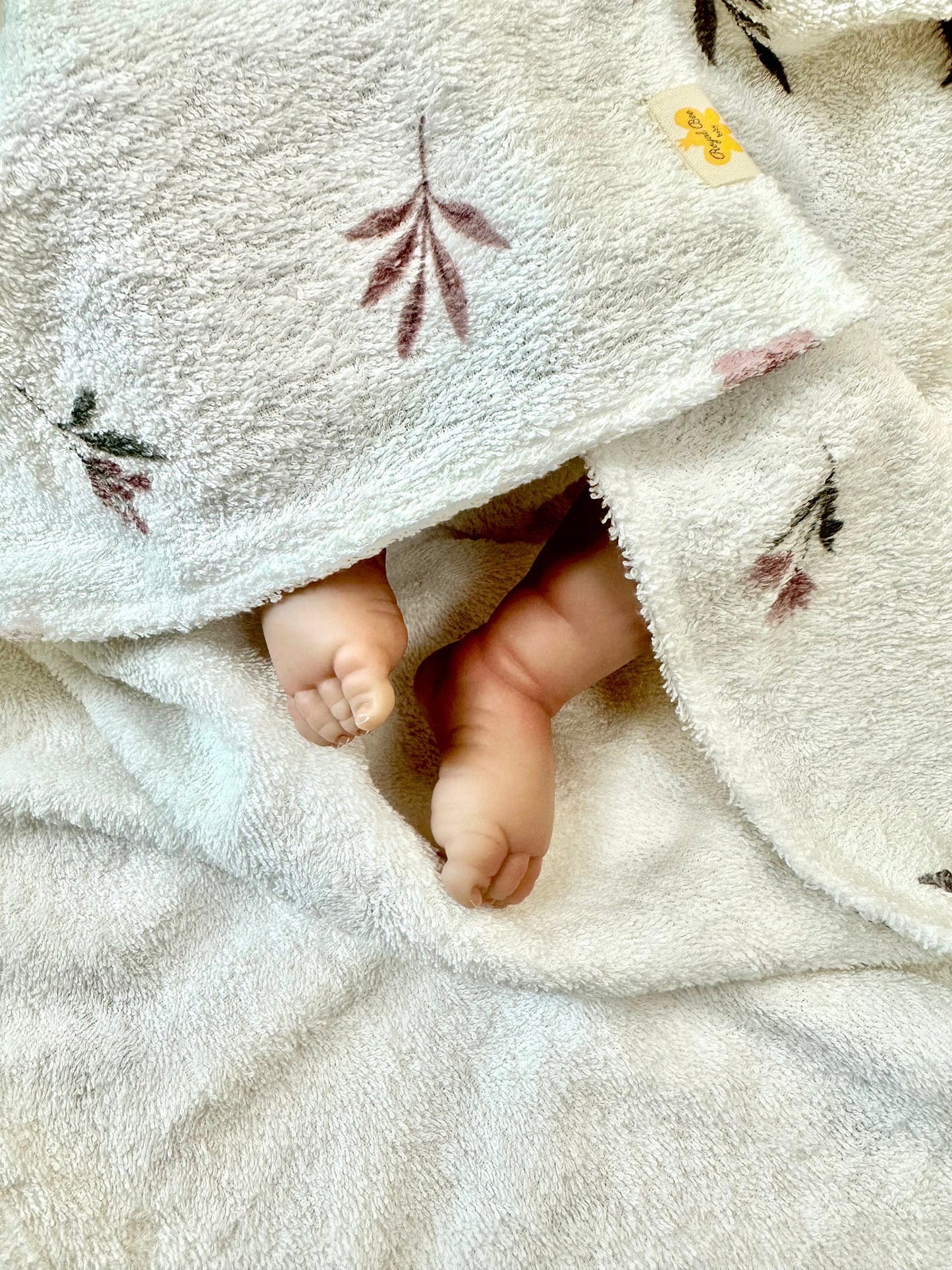 Fleur Newborn Bath Towel and Wash Cloth