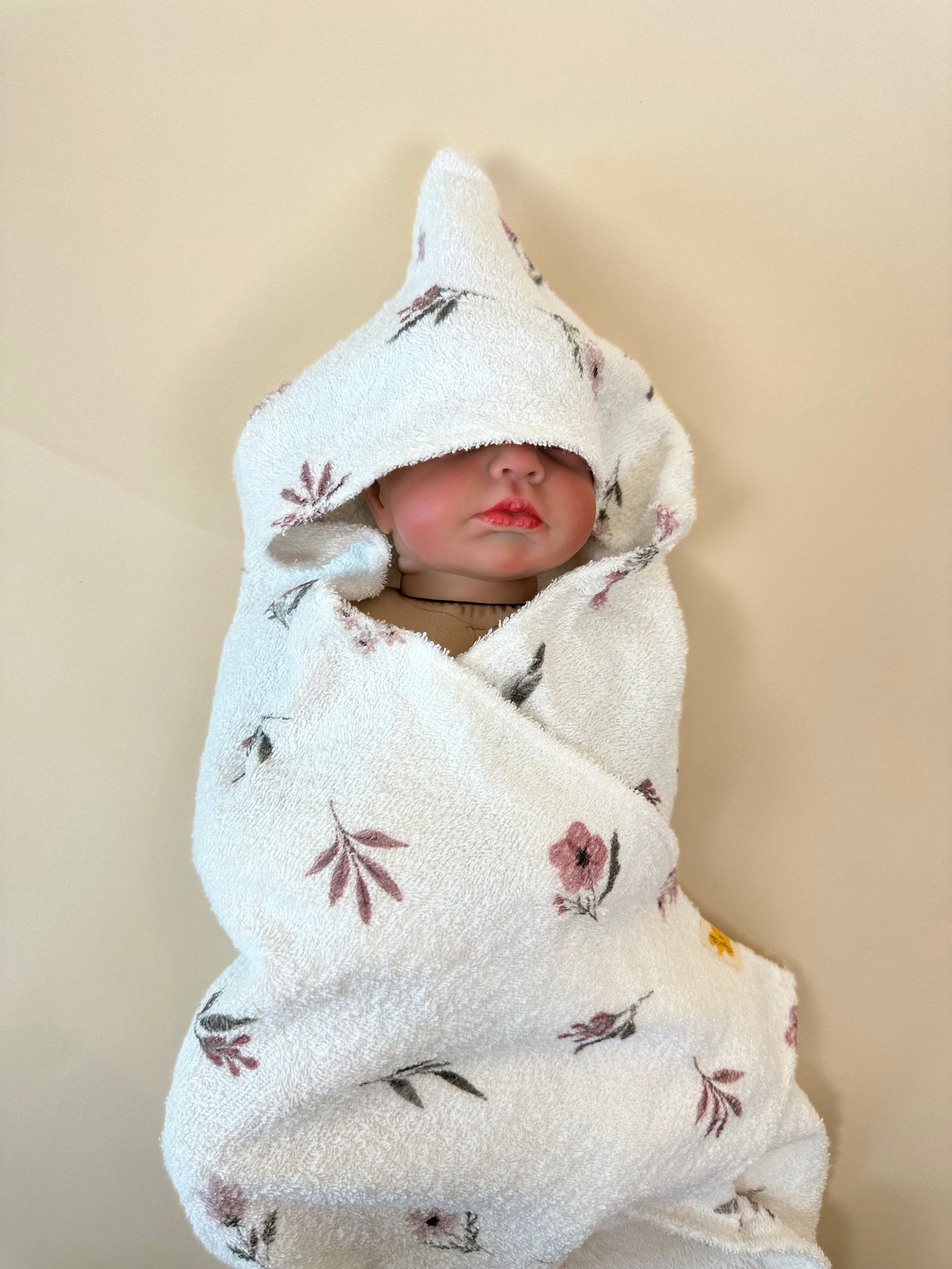 Fleur Newborn Bath Towel and Wash Cloth