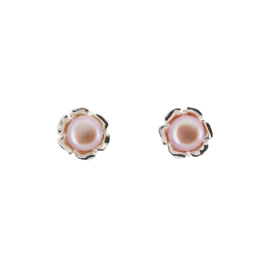 Bloom Children's Pink Pearl Stud Earrings