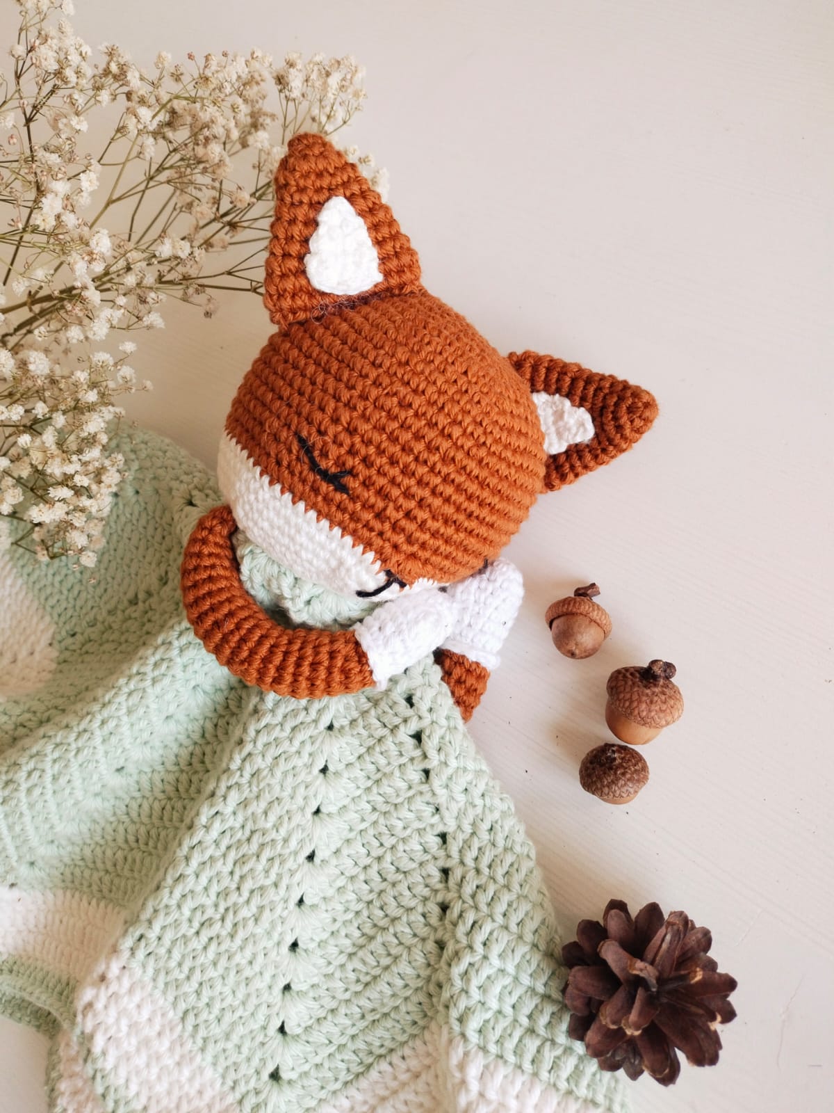 Sara Crocheted Fox Lovey