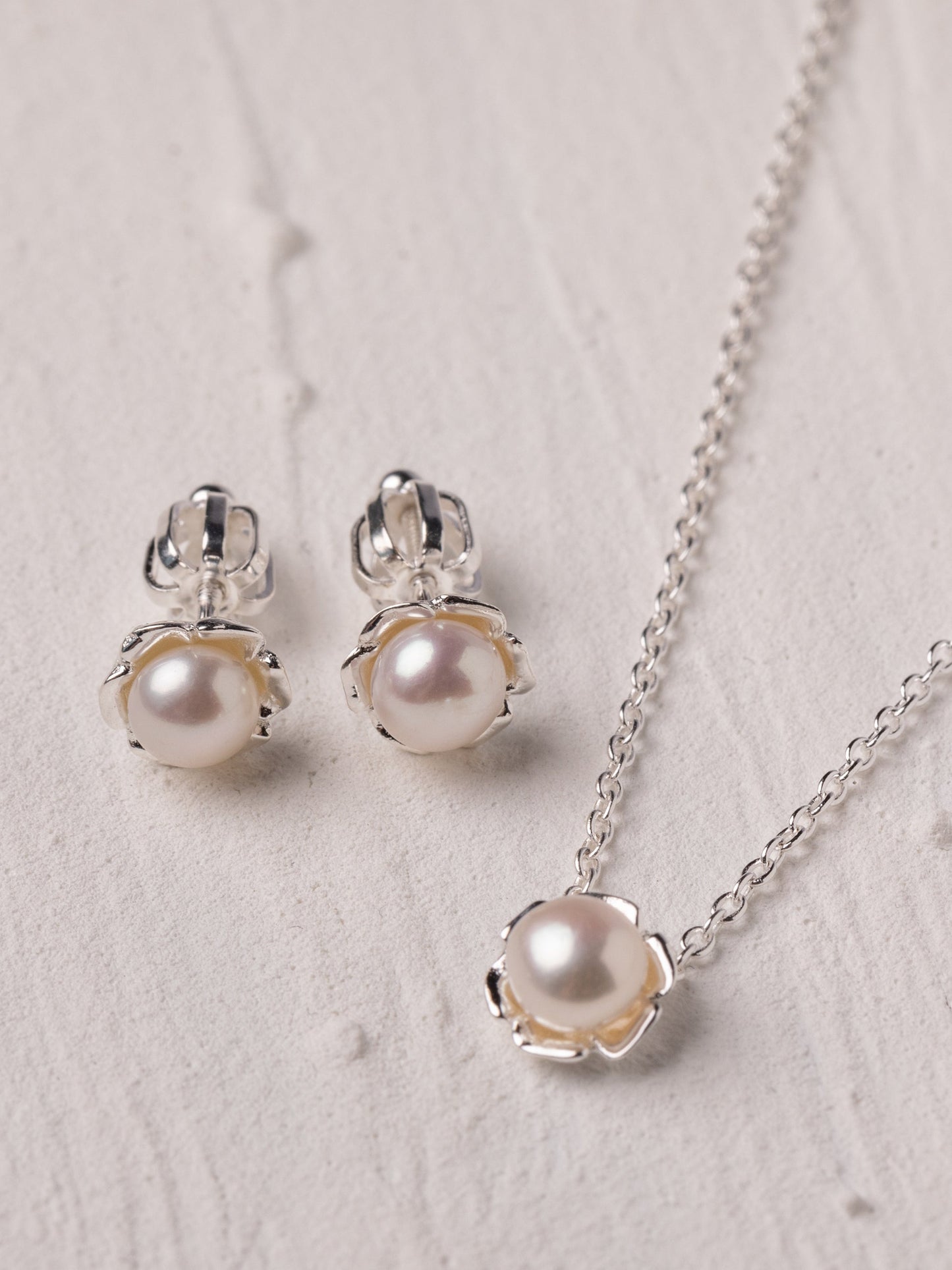 Bloom Children's Pink Pearl Stud Earrings