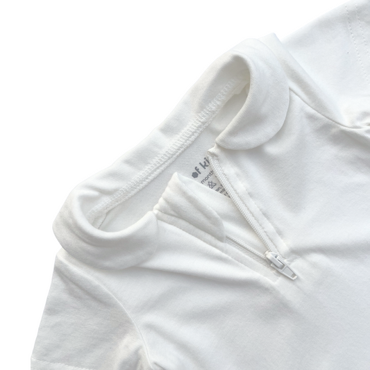 2 x Rue Collared Bodysuit White