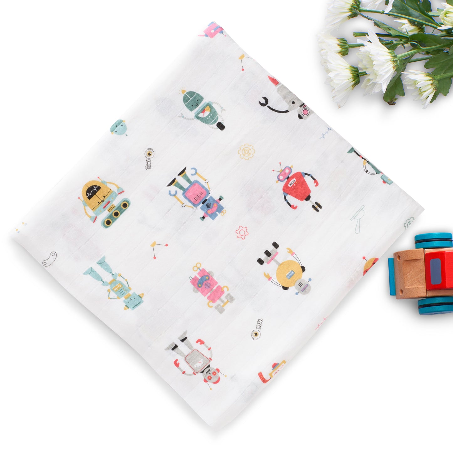 Bamboo Muslin Swaddle Robo Land