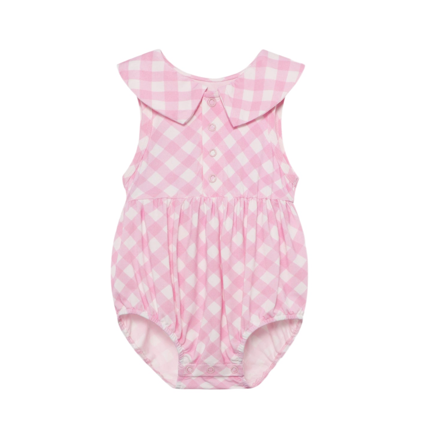 Berta Bubble Romper - Blush Plaid - Atlas & Maya