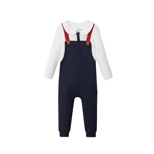 Navy Fancy Pantsy Overall Playsuit