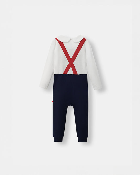 Navy Fancy Pantsy Overall Playsuit