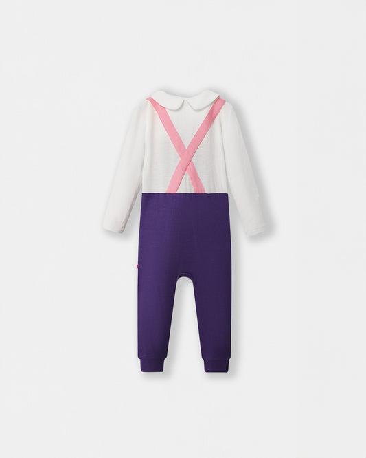Purple Fancy Pantsy Overall Playsuit