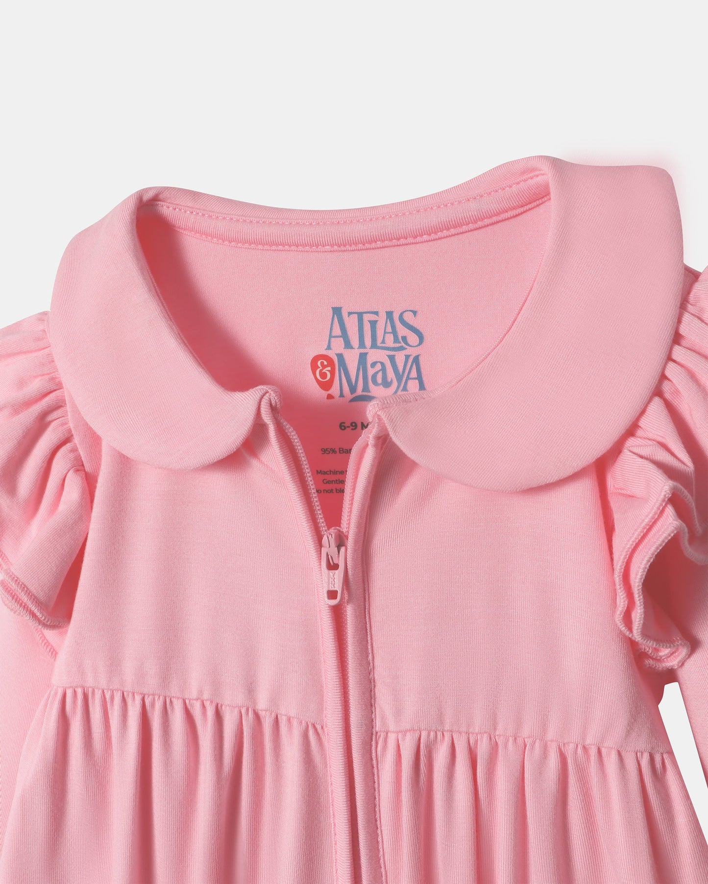 Ruffle Truffle Playsuit - Flamingo Pink - Atlas & Maya