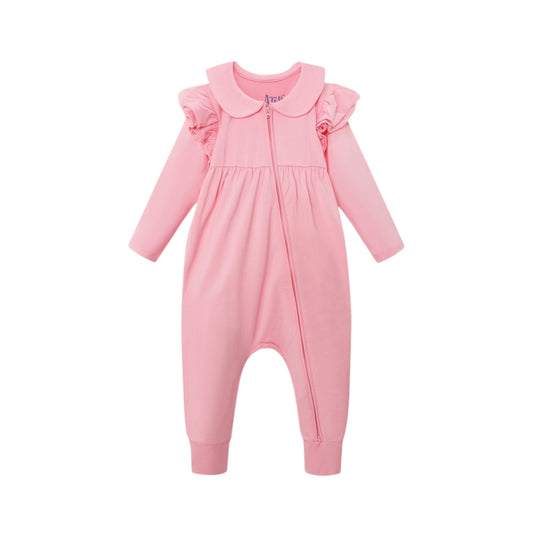 Flamingo Pink Ruffle Truffle Playsuit