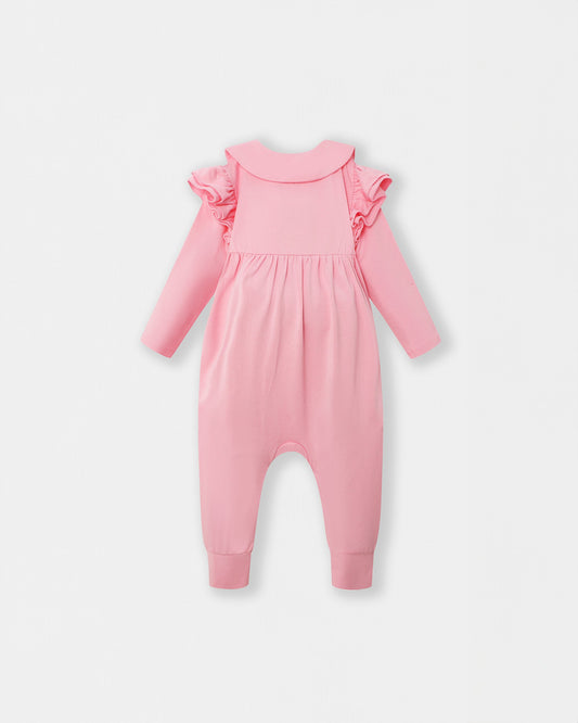 Flamingo Pink Ruffle Truffle Playsuit