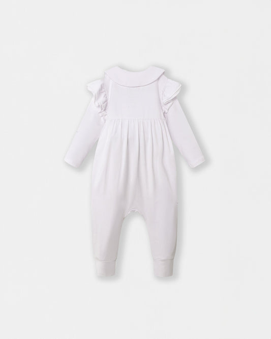 White Ruffle Truffle Playsuit