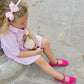 Mary Jane Velvet Girls Shoe in Fuchsia