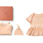 Bamboo Onesie Dress Newborn Gift Set Peach