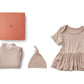 Bamboo Onesie Dress Newborn Gift Set Mocha