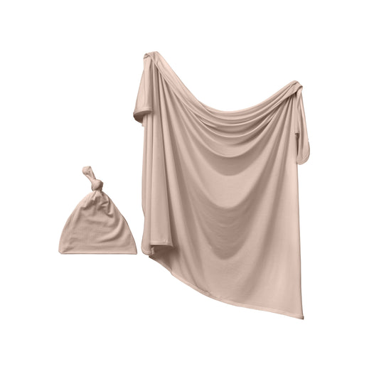 Bamboo Onesie Dress Newborn Gift Set Mocha