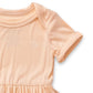 Organic Bamboo Spandex Onesie Dress Peach