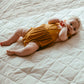 Organic Bamboo Ruffle Romper Mustard