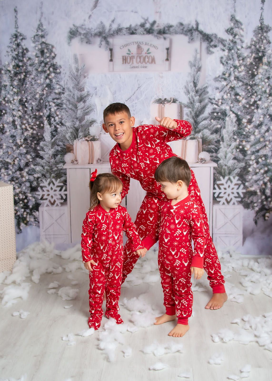 Christmas Deerest Dreams Matching Family Zip Sleepsuit in Adrenaline Rush