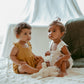 Organic Bamboo Ruffle Romper Mustard