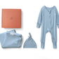 Bamboo Swaddle & Sleepsuit Newborn Gift Set- Celestial Blue