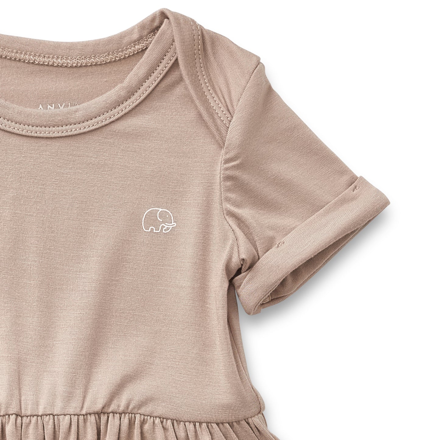 Organic Bamboo Spandex Onesie Dress Mocha