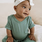 Organic Bamboo Spandex Onesie Dress Sage Green