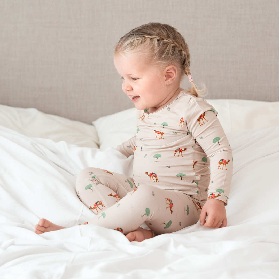 Bamboo Pajamas in Camel