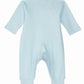 Side Snap Kimono Onesie in Pearl Blue