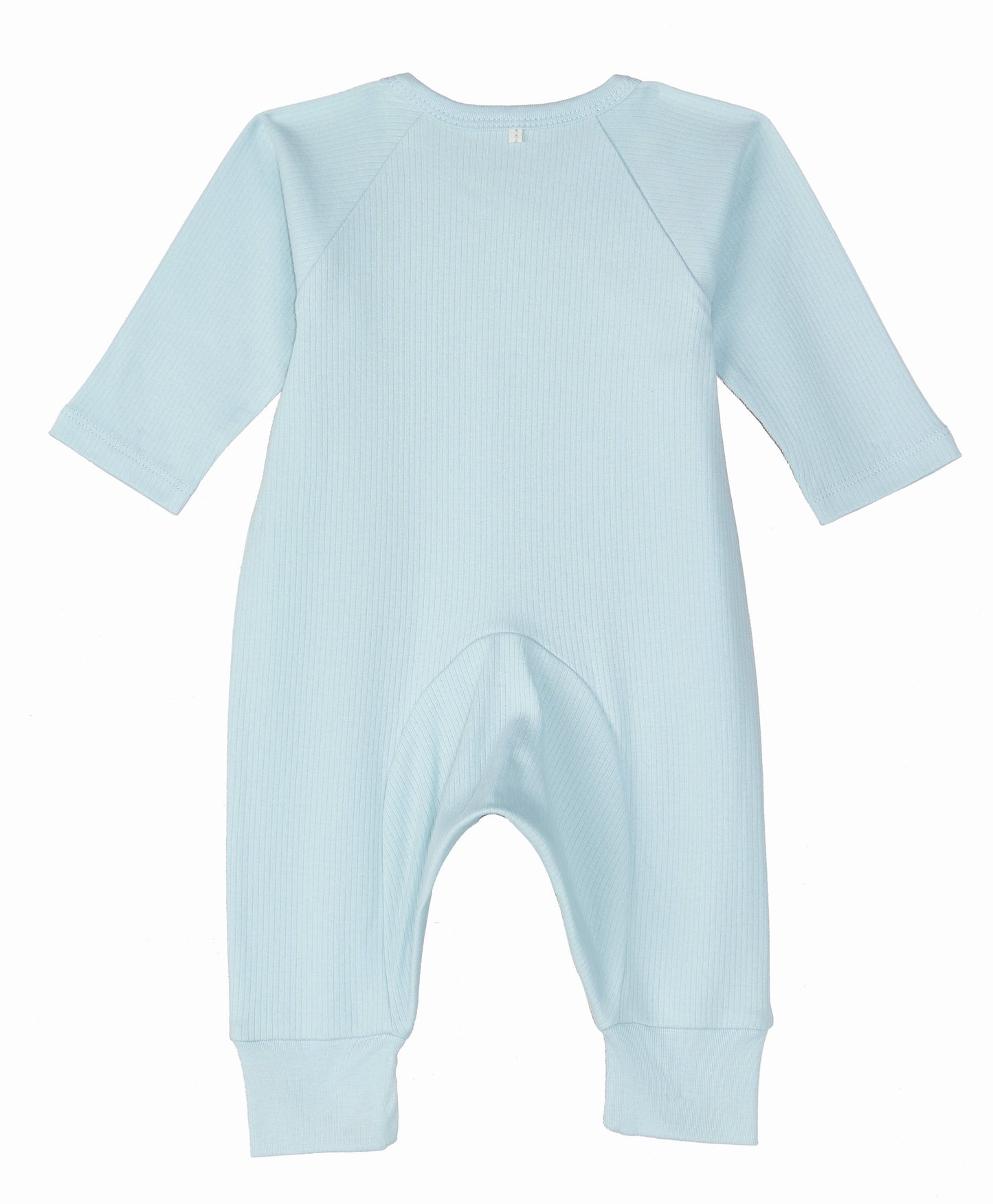 Side Snap Kimono Onesie in Pearl Blue
