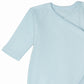 Side Snap Kimono Onesie in Pearl Blue