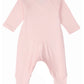 Side Snap Kimono Onesie in Delicate Pink