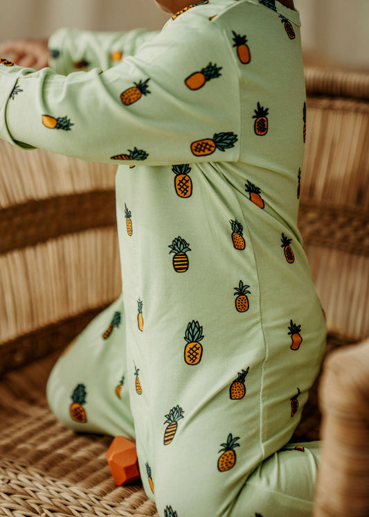 Fine Pineapples Magnetic Clasp Onesie