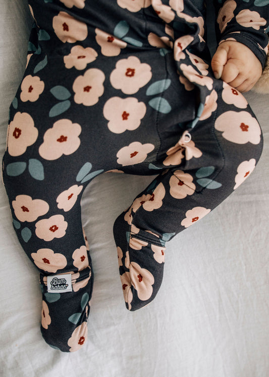 Poppy Field Magnetic Clasp Onesie