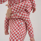 Womens Red Checkers Pajama Lounge Pants