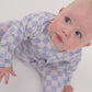 Blue Checkers Magnetic Sleepsuit