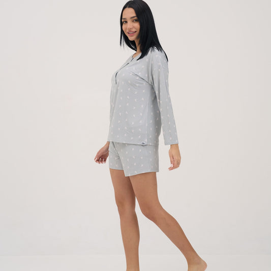 Womens Olive Doves Pajama Hipster Shorts