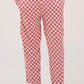 Mens Red Checkers Lounge Pajama Pants
