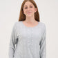 Womens Olive Doves Drop Shoulder Pajama Top