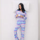 Womens Lavender Dunes Drop Shoulder Pajama Top