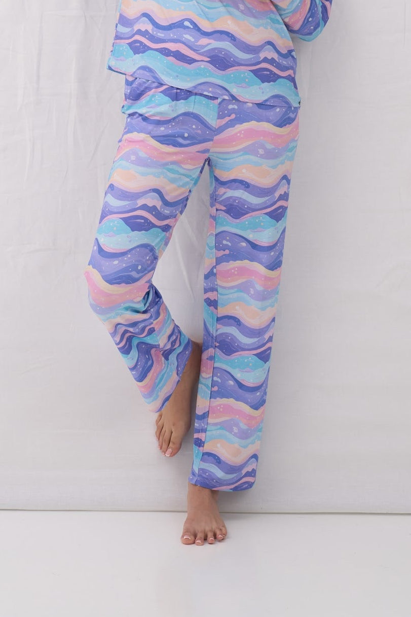 Womens Lavender Dunes Pajama Lounge Pants