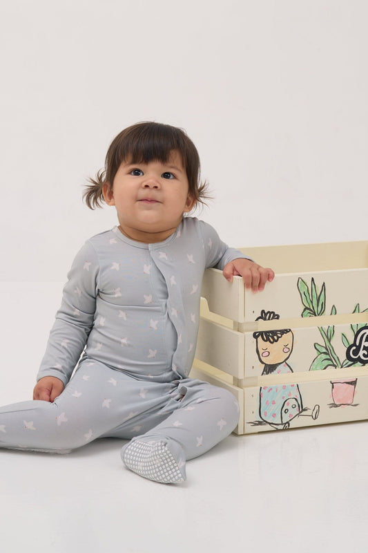 Olive Doves Magnetic Sleepsuit