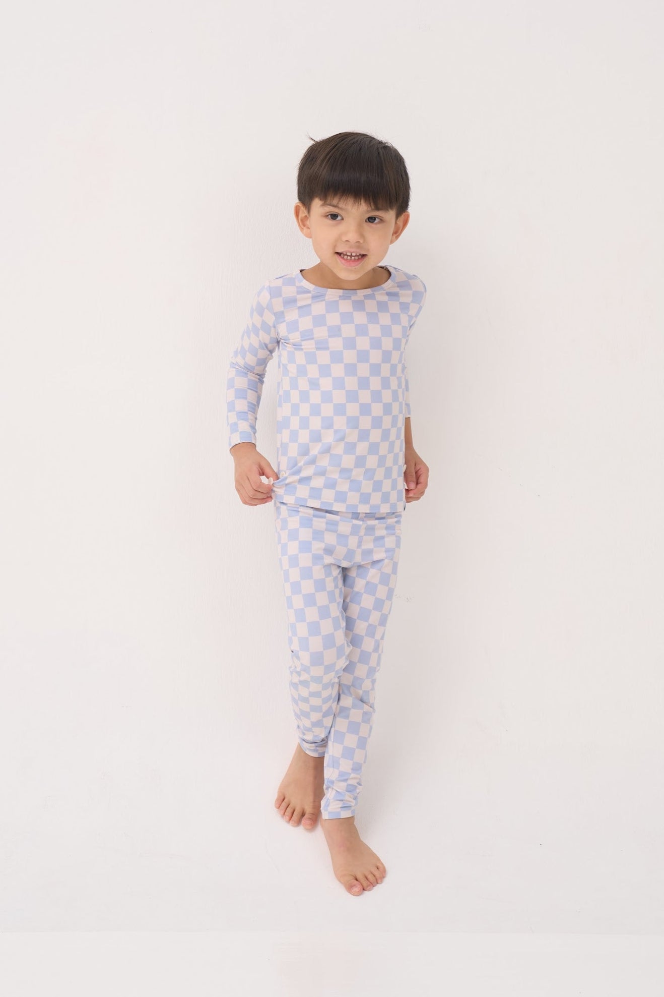 Blue Checkers Kids Pyjama Set