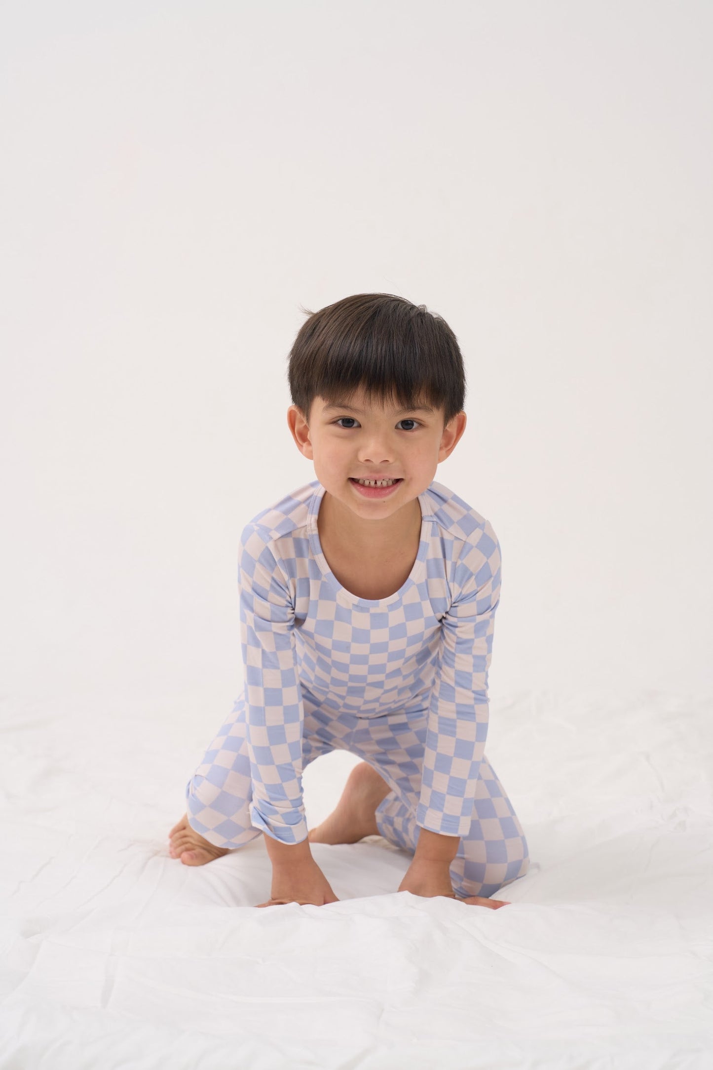 Blue Checkers Kids Pyjama Set