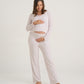 Womens Garden Spray Pointelle Pajama Lounge Pants