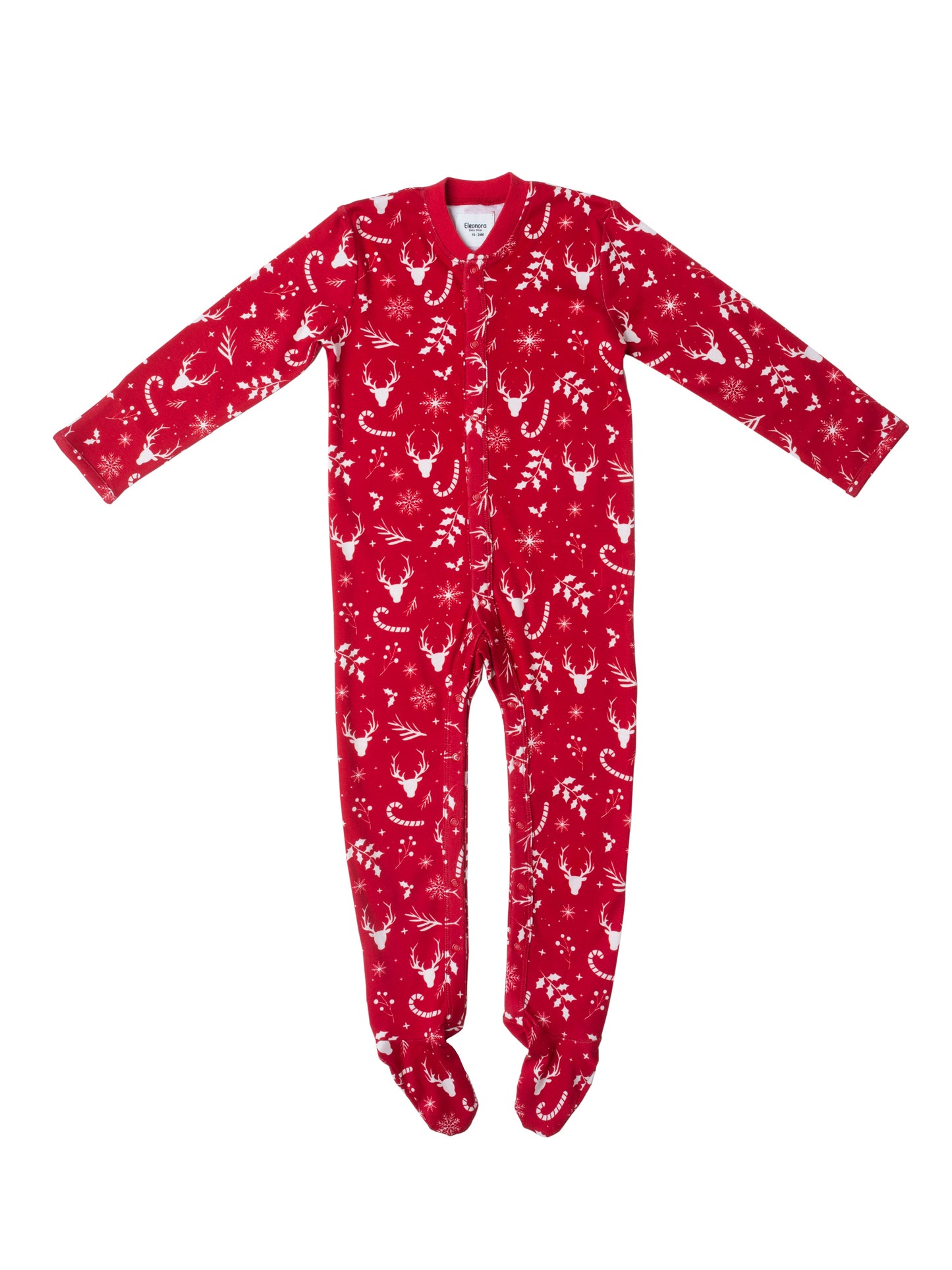 Christmas Deerest Dreams Matching Family Footed Sleepsuit in Adrenaline Rush