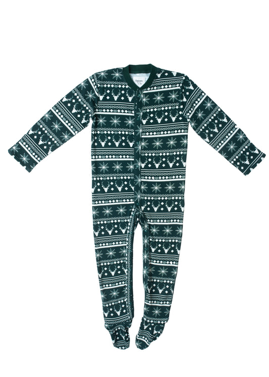 Snowflake Snuggles Christmas Footed Sleepsuit