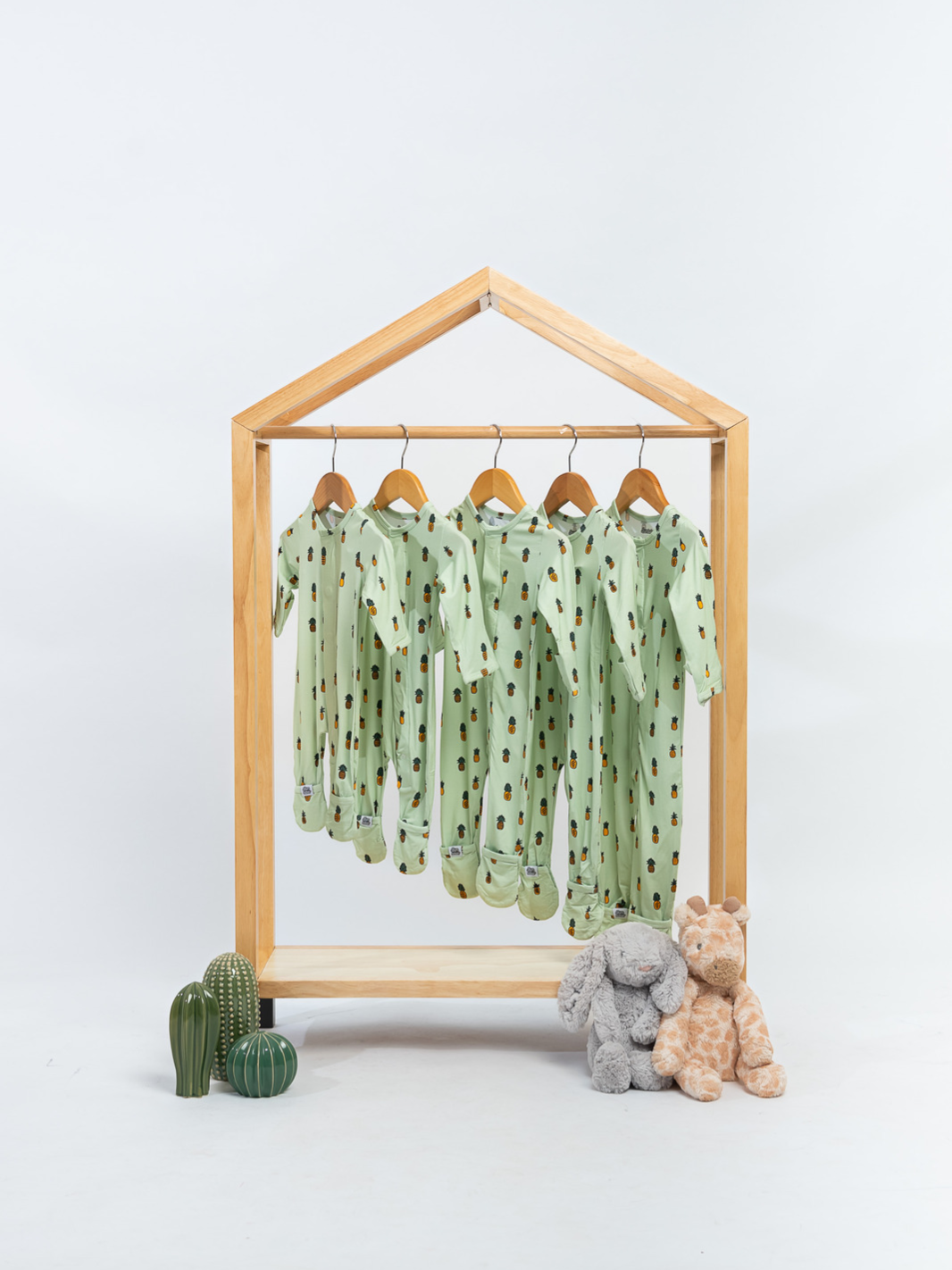 Fine Pineapples Magnetic Clasp Onesie