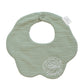 Blooming Flower Cotton Bib Soft Green